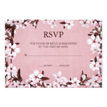 Cartes roses de réponse de la frontière RSVP de fl Faire-parts