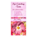 Cartes roses de support d'annonce d'affaires de fl carte double en  couleur
