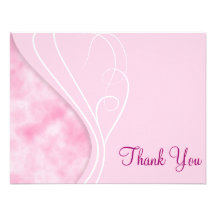 Cartes roses élégantes de Merci Invitations Personnalisées