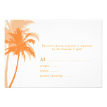 Cartes tropicales de réponse de mariage de palmier cartons d'invitation personnalisés