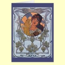 Cartes vintages magnifiques de Nouveau d'art, cart cartes