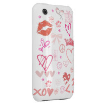 Cas 4s rose de l'iPhone 4 de princesse Love Peace  Coque Case-Mate iPhone 3