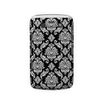 Cas AUDACIEUX de BB NOIR de DAMASSÉ Coque Blackberry