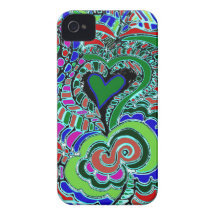 Cas d'ARTISTE de casemate d'iphone d'AMOUR d'ART d Coque iPhone 4