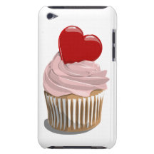 Cas de contact d'iPod de petit gâteau de coeur de  Coque Barely There iPod