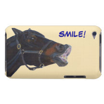 Cas de Coque-Compagnon d'iPod de sourire de cheval Étuis iPod Touch