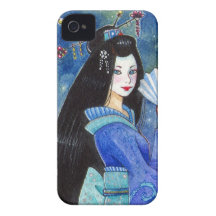 Cas de l'iPhone 4/4S de geisha de sourire de drago Étuis iPhone 4