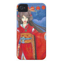 Cas de l'iPhone 4/4S de princesse Dragon Geisha Ar Coque iPhone 4