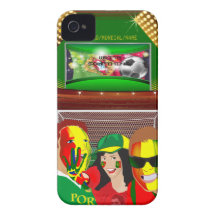 Cas de l'iPhone 4 de passioné du football du Portu Coques Case-Mate iPhone 4
