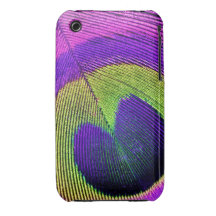 Cas de l'iPhone 4 de plume de paon Coques iPhone 3