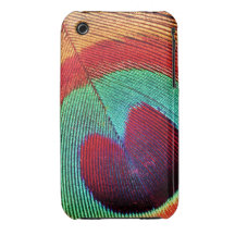 Cas de l'iPhone 4 de plume de paon Coque iPhone 3 Case-Mate