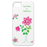 cas de l'iPhone 5 à peine là, coutume, fleurs rose Coque Case-Mate iPhone 5