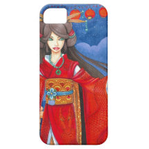 Cas de l'iPhone 5 de princesse Dragon Geisha Art Étui iPhone 5