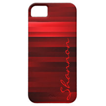 Cas de l'iPhone 5 de rayures de rouge - coutume Étuis iPhone 5