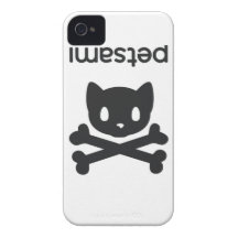 Cas de l'iPhone inversé par blanc 4 de Petsami Coques iPhone 4 Case-Mate
