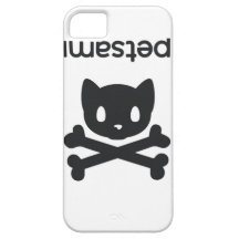 Cas de l'iPhone inversé par blanc 5 de Petsami Coque Case-Mate iPhone 5