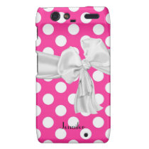 Cas de Motorola Razr de point de polka de roses in coques case-mate