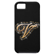 Cas décoré d'un monogramme de Vibe de l'iPhone 5 - Étui iPhone 5