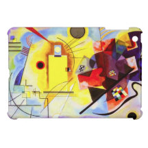 Cas d'iPad bleu rouge jaune de Kandinsky mini