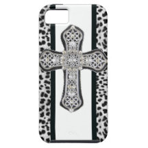 Cas d'Iphone 5 de croix de fausse pierre de Faux Étuis iPhone 5