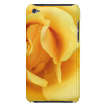 Cas d'iTouch de fleur de rose jaune Étui Barely There iPod
