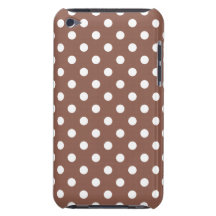 Cas du contact G4 d'iPod de point de polka de Brow Coques Barely There iPod