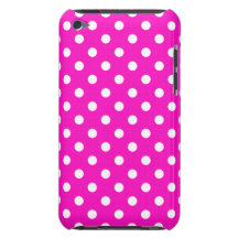 Cas du contact G4 d'iPod de point de polka de rose Coques iPod Case-Mate