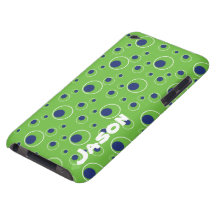 Cas fait sur commande vert-bleu de contact d'iPod  Coques iPod Case-Mate