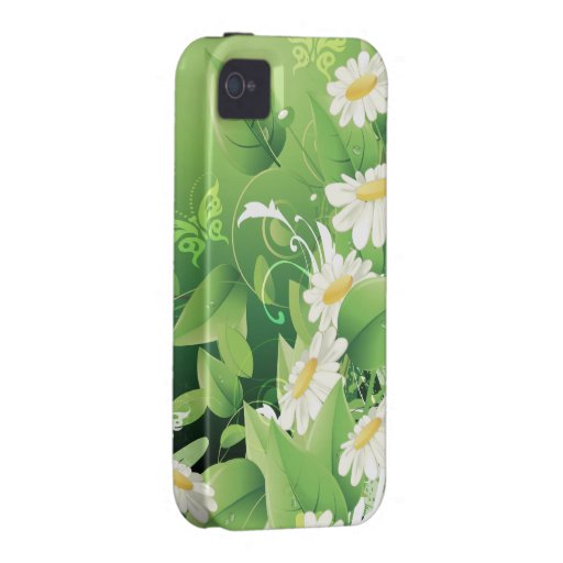 Cas floral de Coque-Compagnon de la mode 7 Coques Vibe iPhone 4