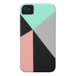 Cas géométrique de l'iPhone 4/4S de menthe et de p coques case-mate