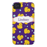 Cas mignon de l'iphone 4 de motif en caoutchouc de coques Case-Mate iPhone 4