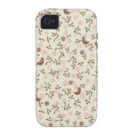 cas mignon de l'iphone 4 d'oiseaux de griffonnage iPhone 4 case