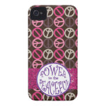 Cas mignons de téléphone de conception de paix coques iPhone 4 Case-Mate