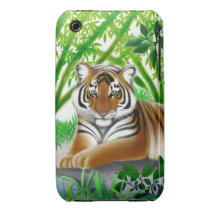 Cas paisible de l'iPhone 3 de tigre de Bengale Étuis iPhone 3