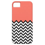 Cas rose de corail de l'iPhone 5 de Chevron de blo Coques Case-Mate iPhone 5