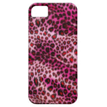 Cas rose d'Iphone 5S d'empreinte de léopard Coque iPhone 5