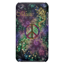 Cas vintage de musique de signe de paix pour iPod Coque iPod Touch