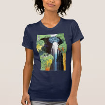Cascade d'Amida sur la route de Kisokaido, Hokusai T-shirts