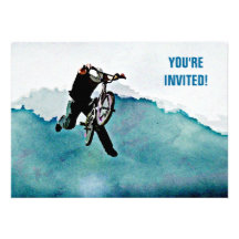 Cascade de bicyclette du style libre BMX Faire-part