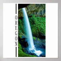 Cascade de l'Orégon Poster