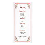 Cascade de menu blanc d'orchidées… carte double customisable