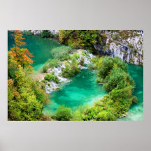 Cascade et lacs de l'eau posters