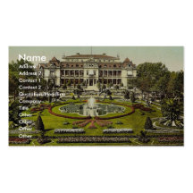Casino avec le jardin de paume, Frankfort sur la c Modèle De Carte De Visite