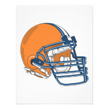 Casque bleu orange invitations personnalisables