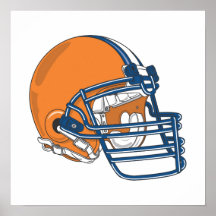 Casque bleu orange posters