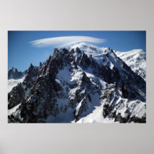 Casquette blanc :  Le sommet de Mont Blanc Affiches