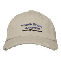 Casquette brodé de rivière de Yough Chapeau Brodé