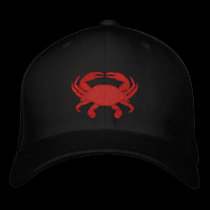 Casquette brodé par crabe rouge casquettes brodées