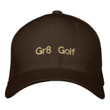 Casquette brodé par golf de Gr8 Brown Casquettes De Baseball Brodées