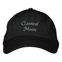 Casquette de baseball brodée de musique classique